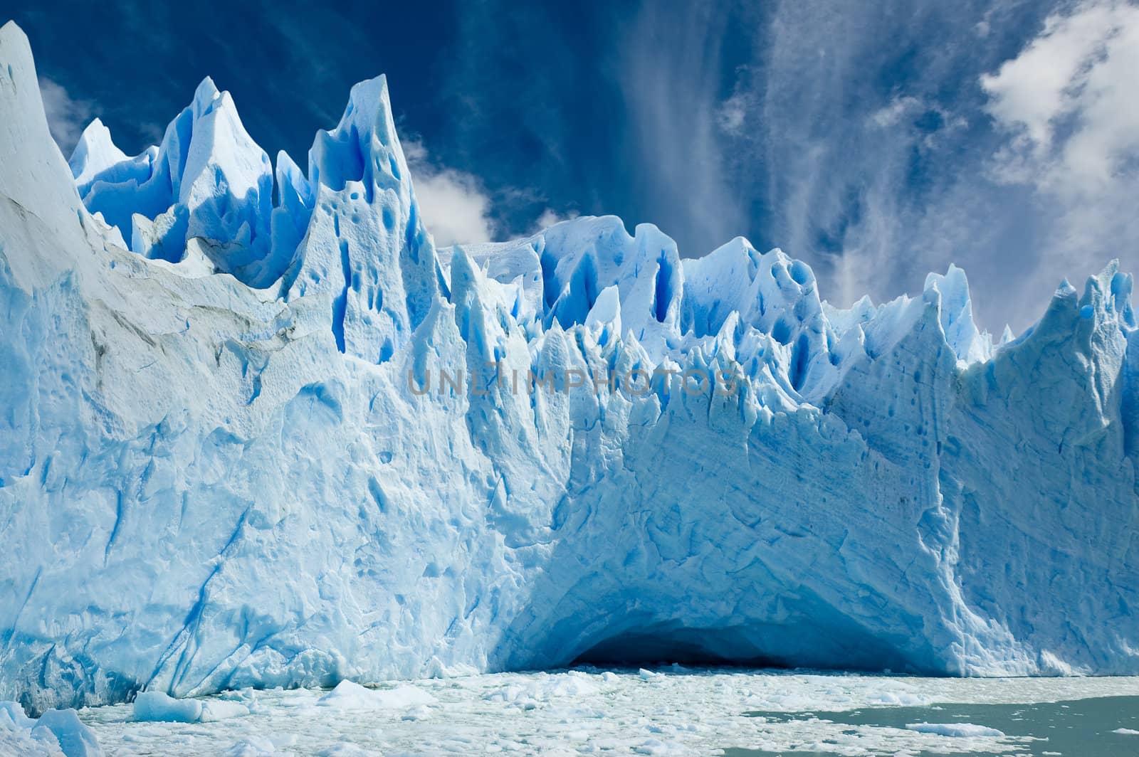 Cave in the ice, Perito Moreno glacier, Patagonia Argentina.