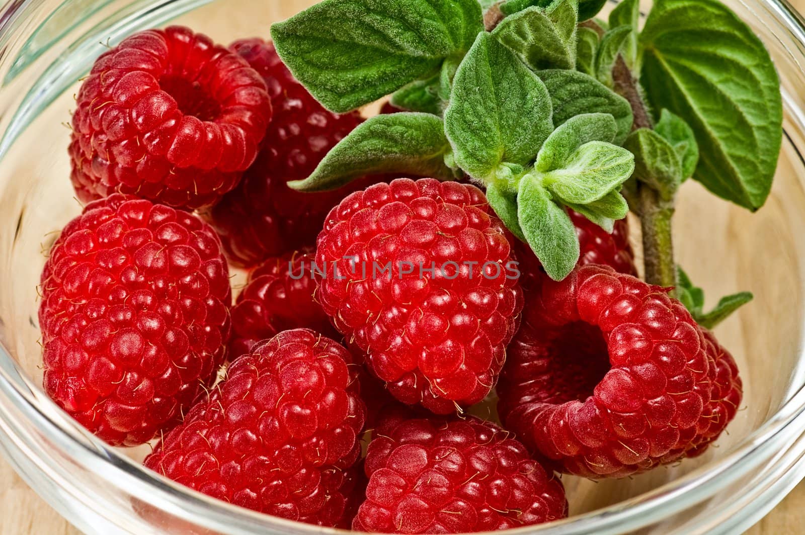 Fresh ripe raspberry