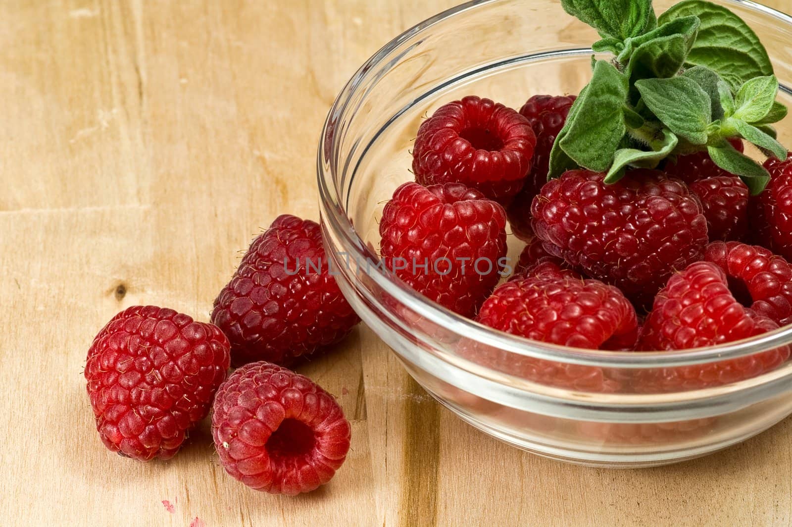 Fresh ripe raspberry by helgy