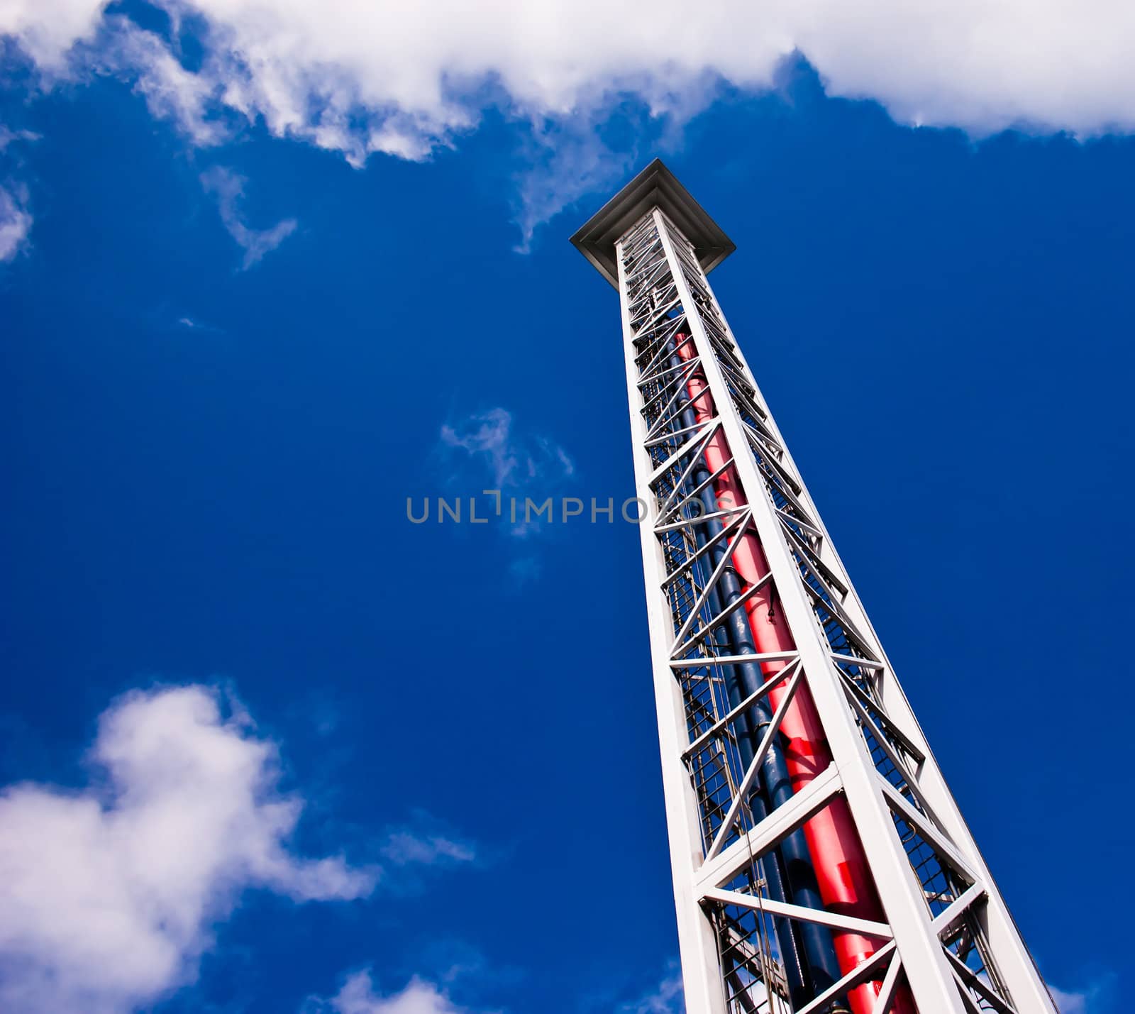 Colorful photograph of a tower reaching for the sky