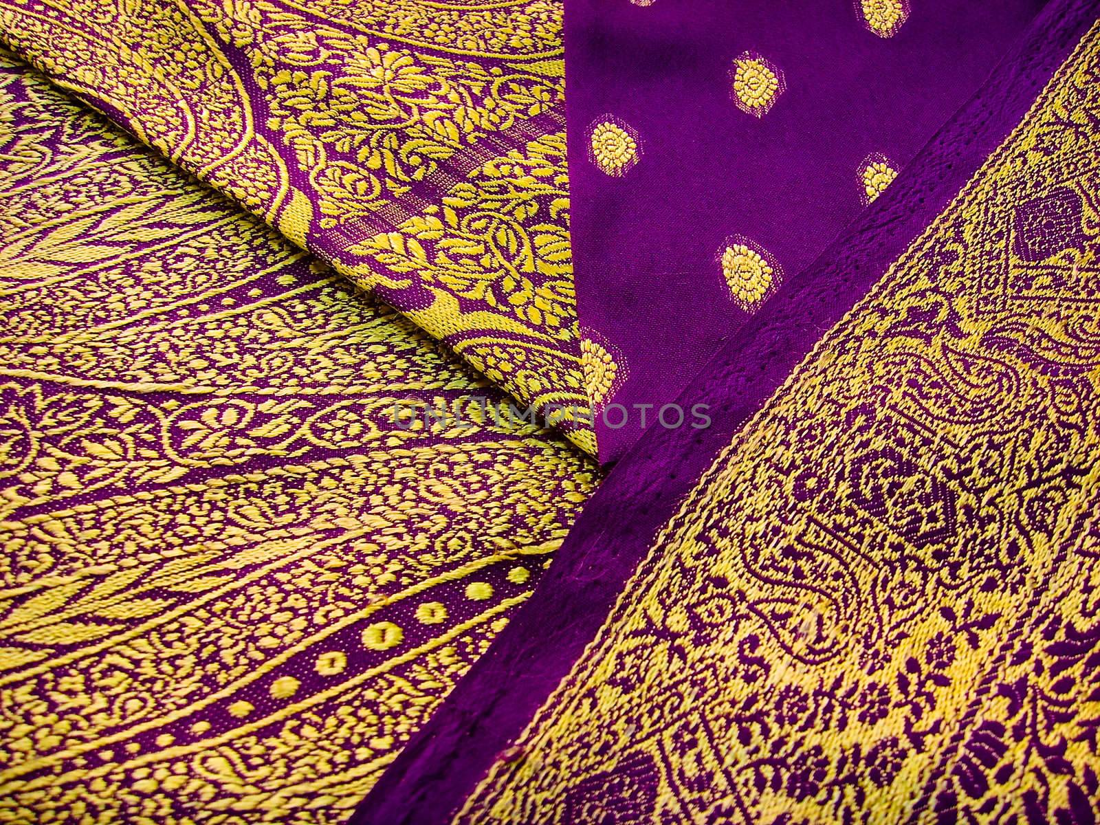 Purple and yellow saree by alvingb