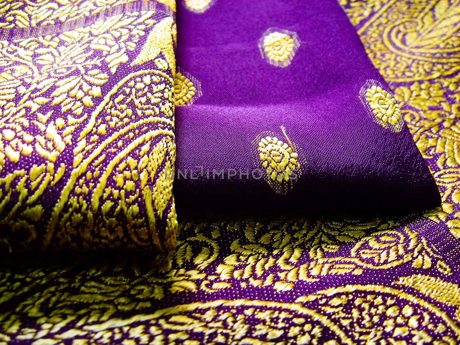 Purple saree with embroidery by alvingb