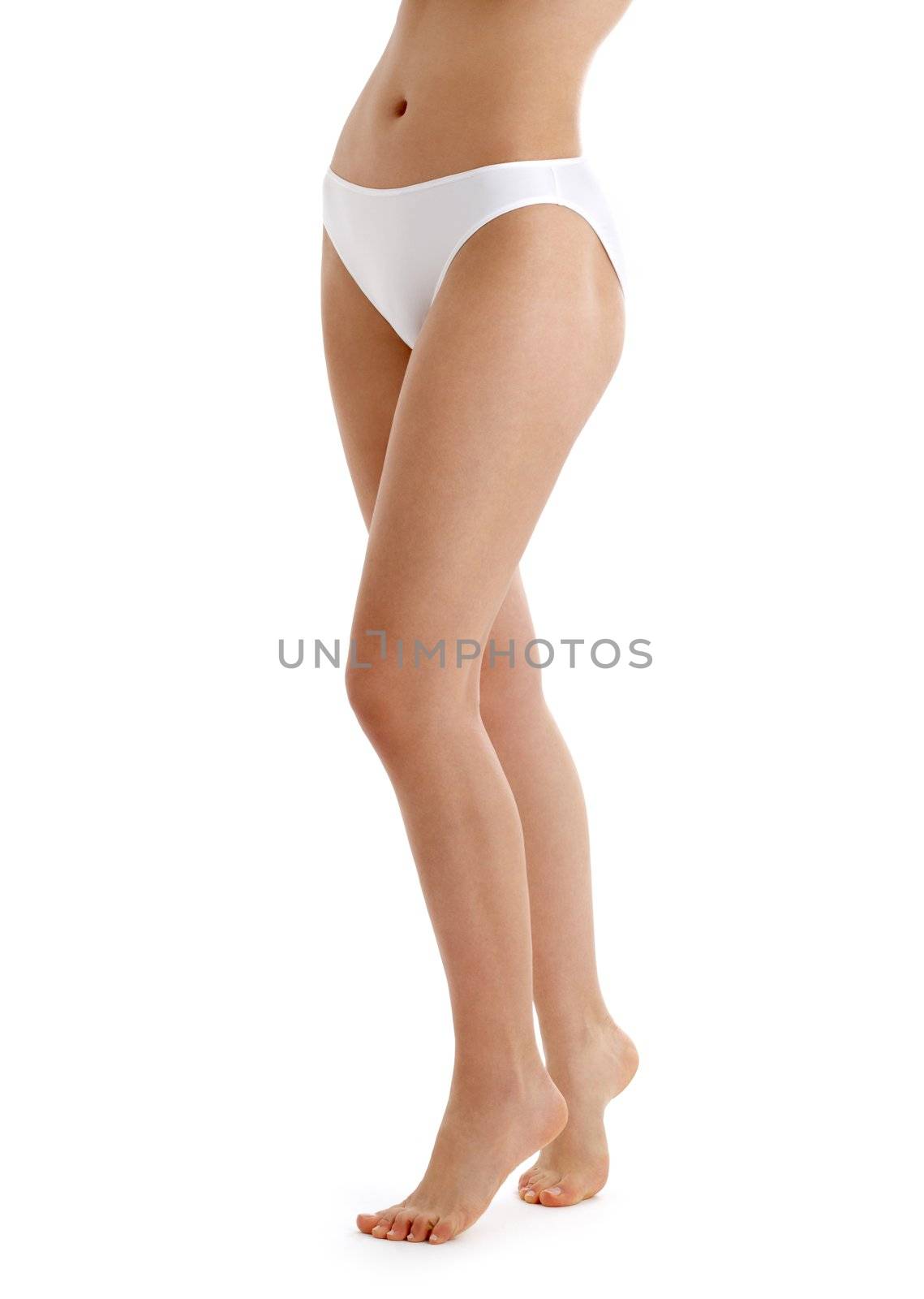 long legs in white bikini panties by dolgachov