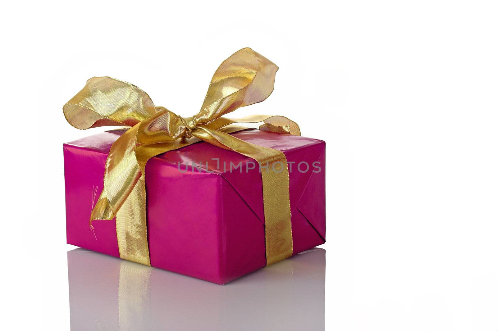 Christmas season! Beautiful gift boxes with reflection