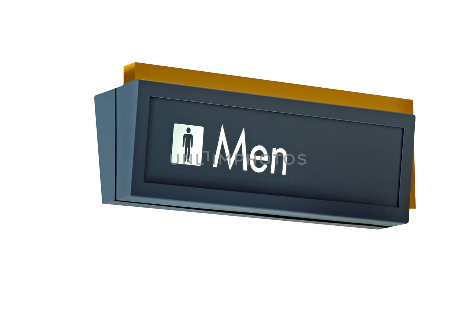 A isolation of a nice mens restroom sign