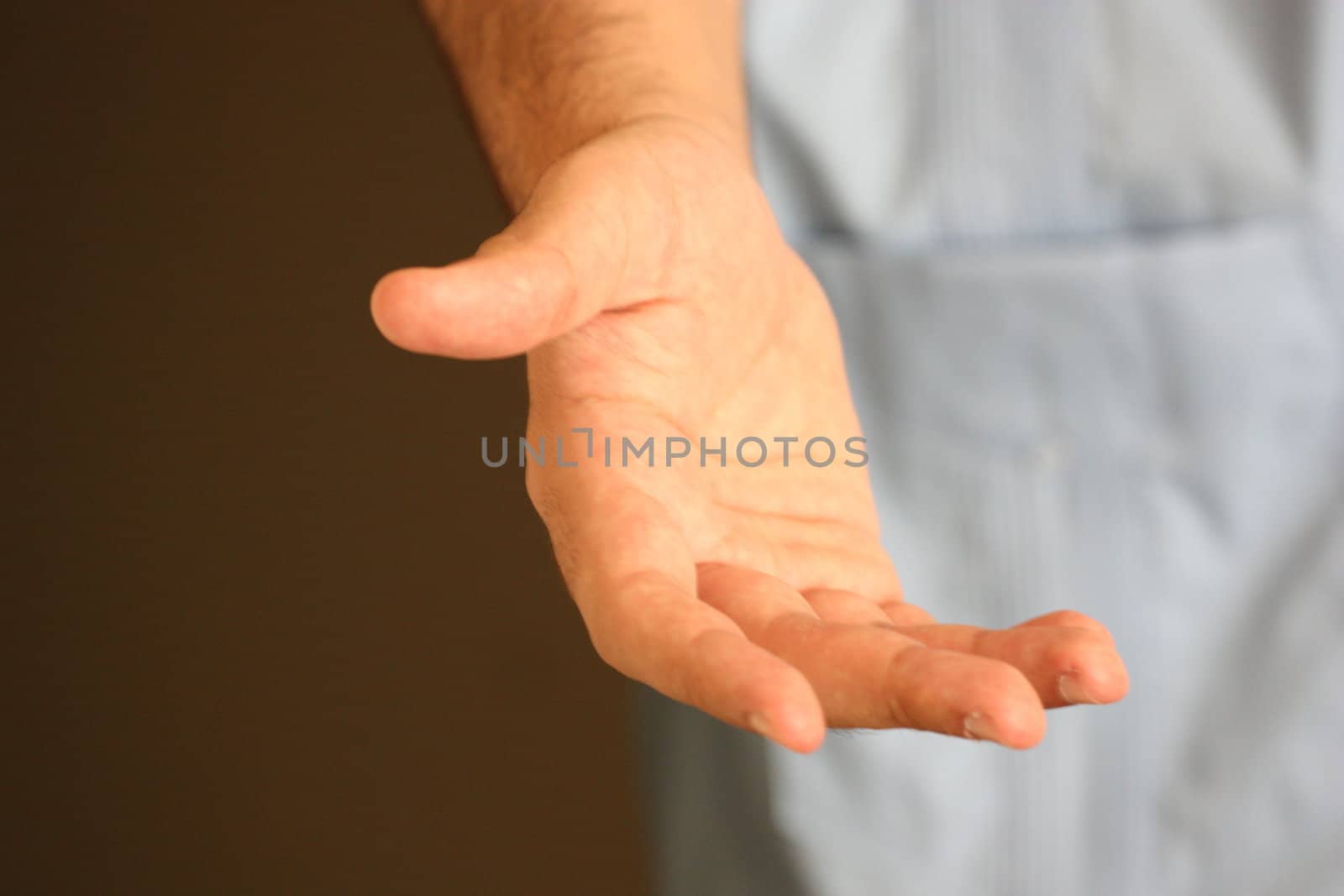 Close up of a mans hand.