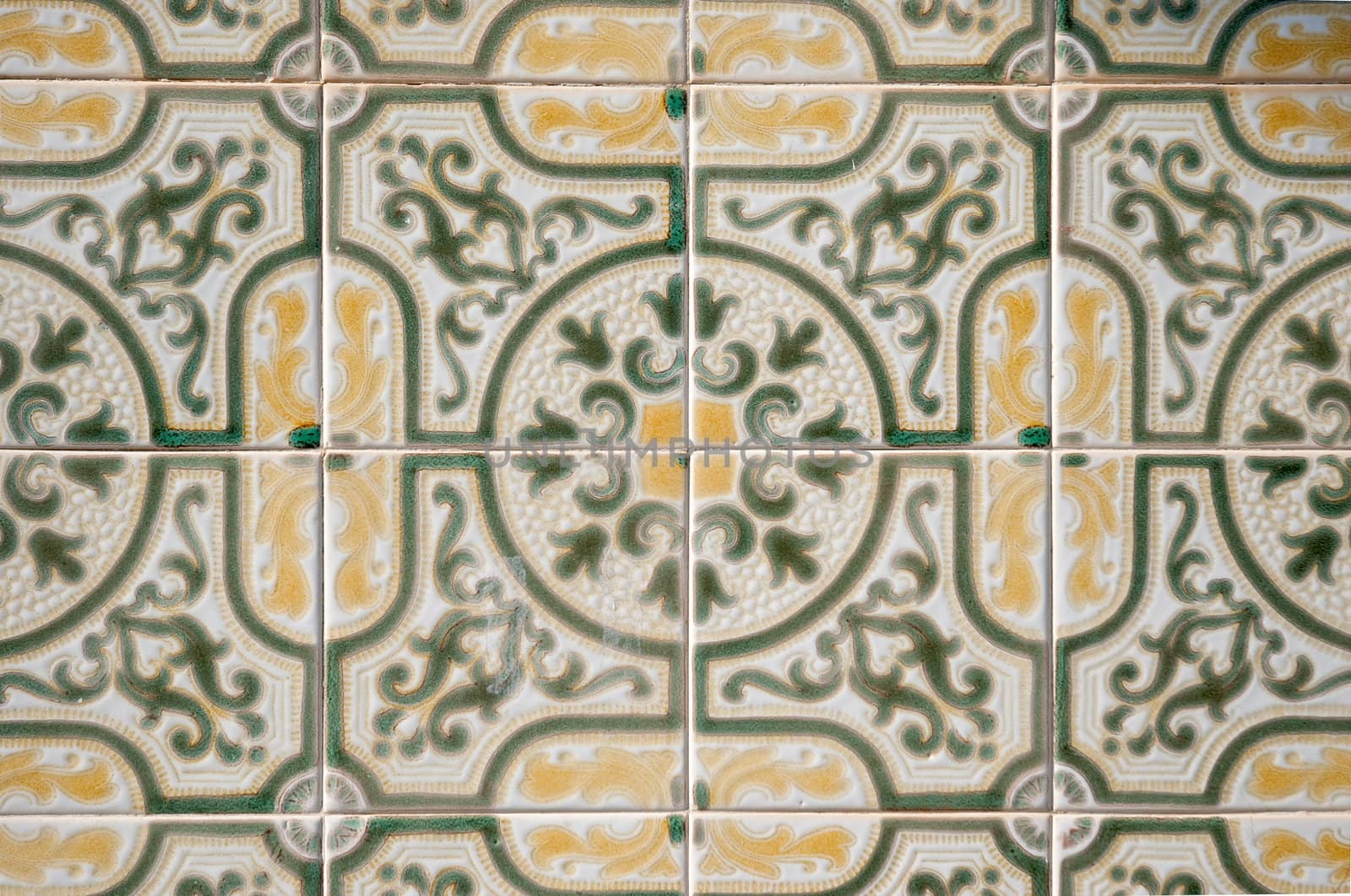 Detail of Portuguese glazed tiles.