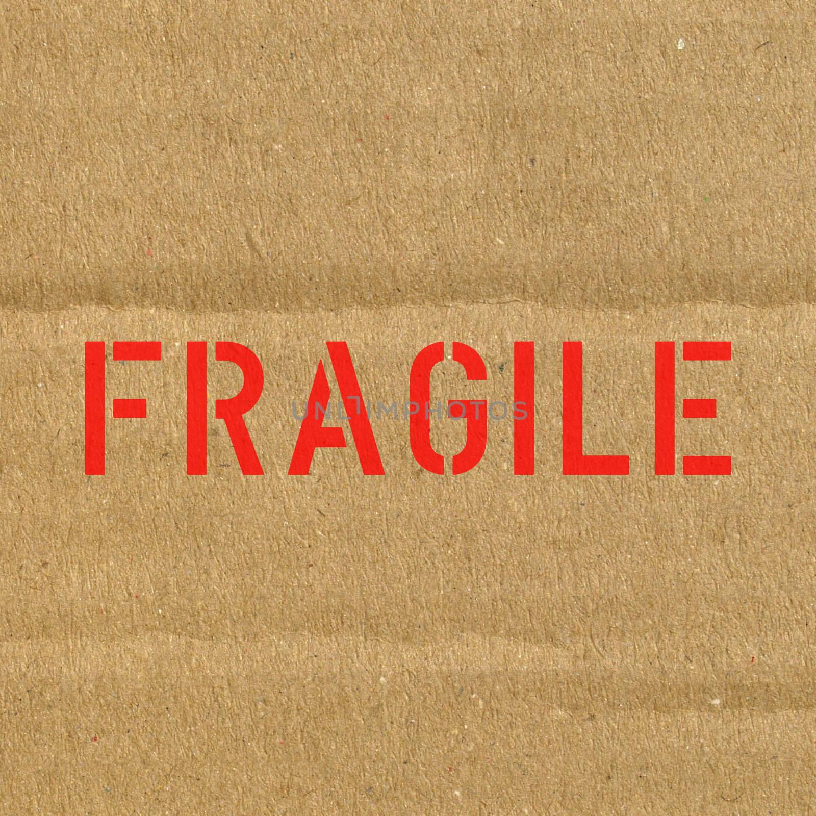 Fragile corrugated cardboard packet background