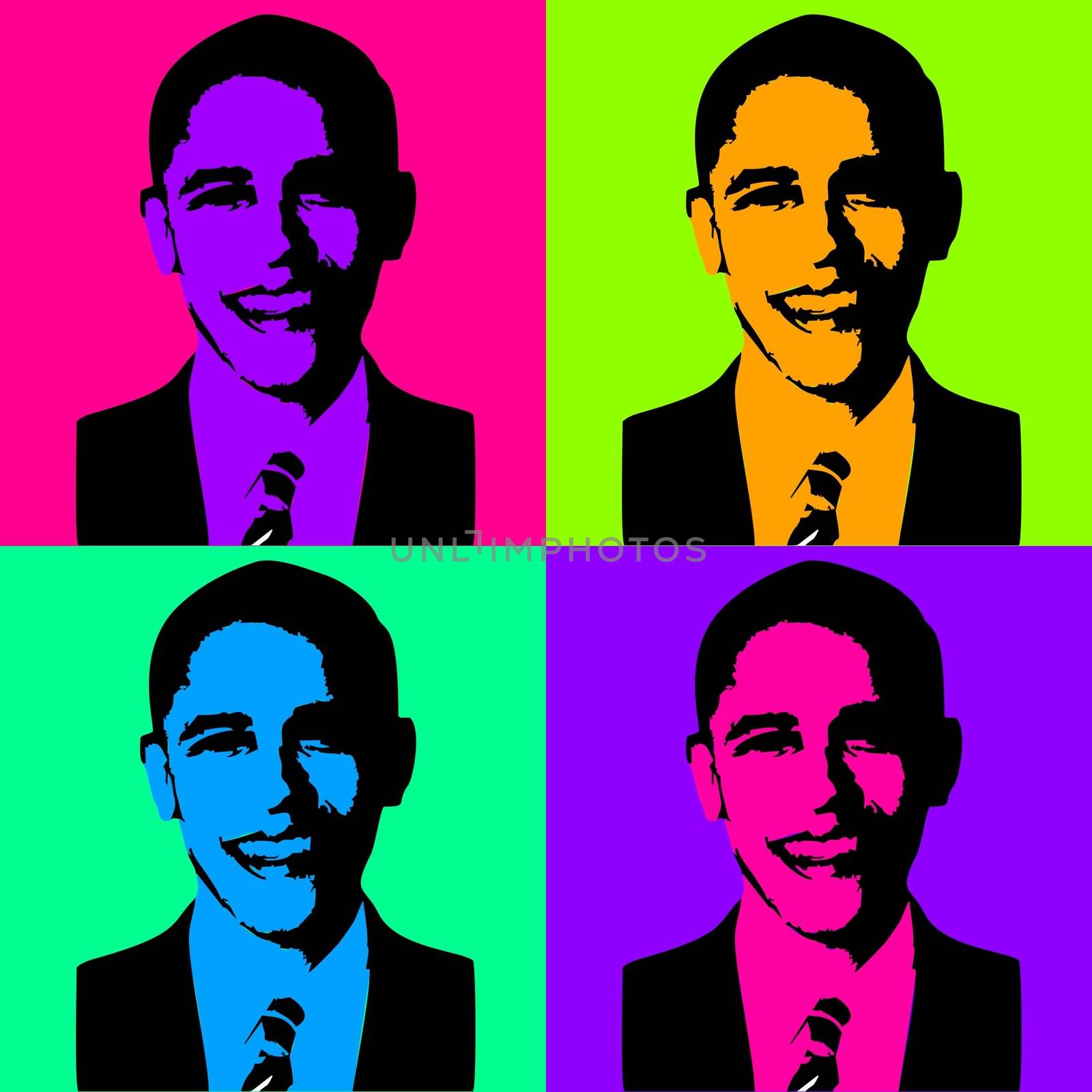President Obama in pop art style