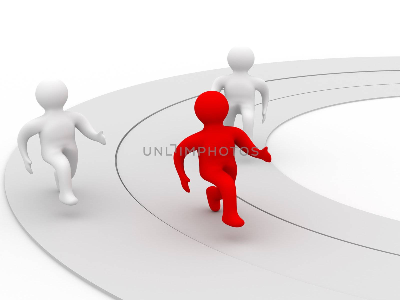 winner in sports competition. Isolated 3D image.