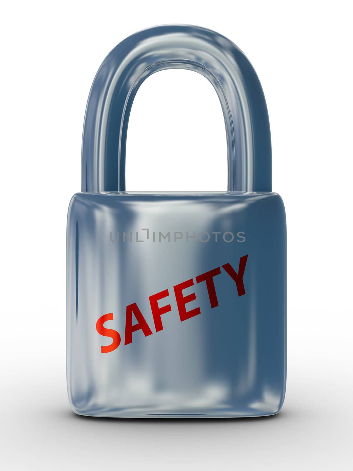 lock on a white background. Isolated 3D image