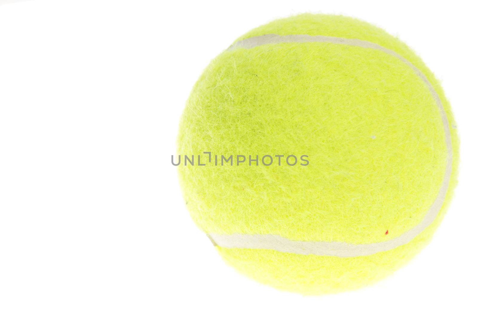 Tennis ball isolated on white background