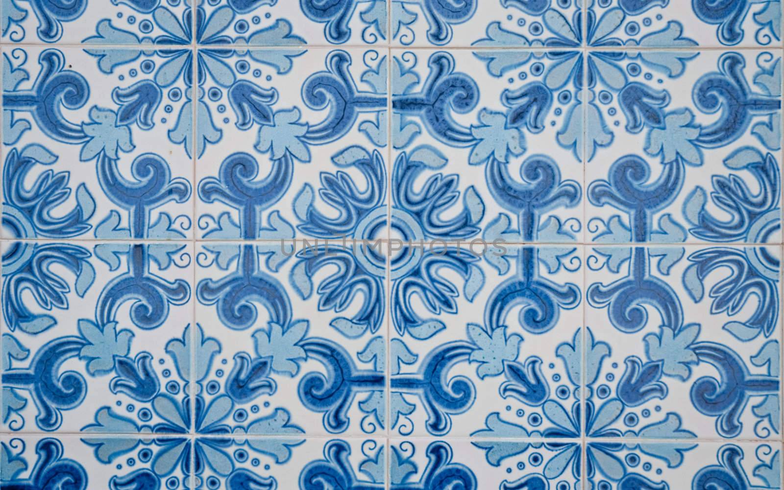 Detail of Portuguese glazed tiles.