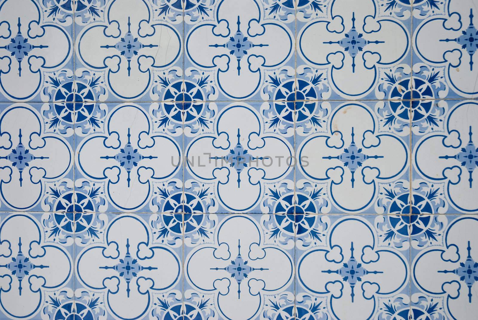 Detail of Portuguese glazed tiles.