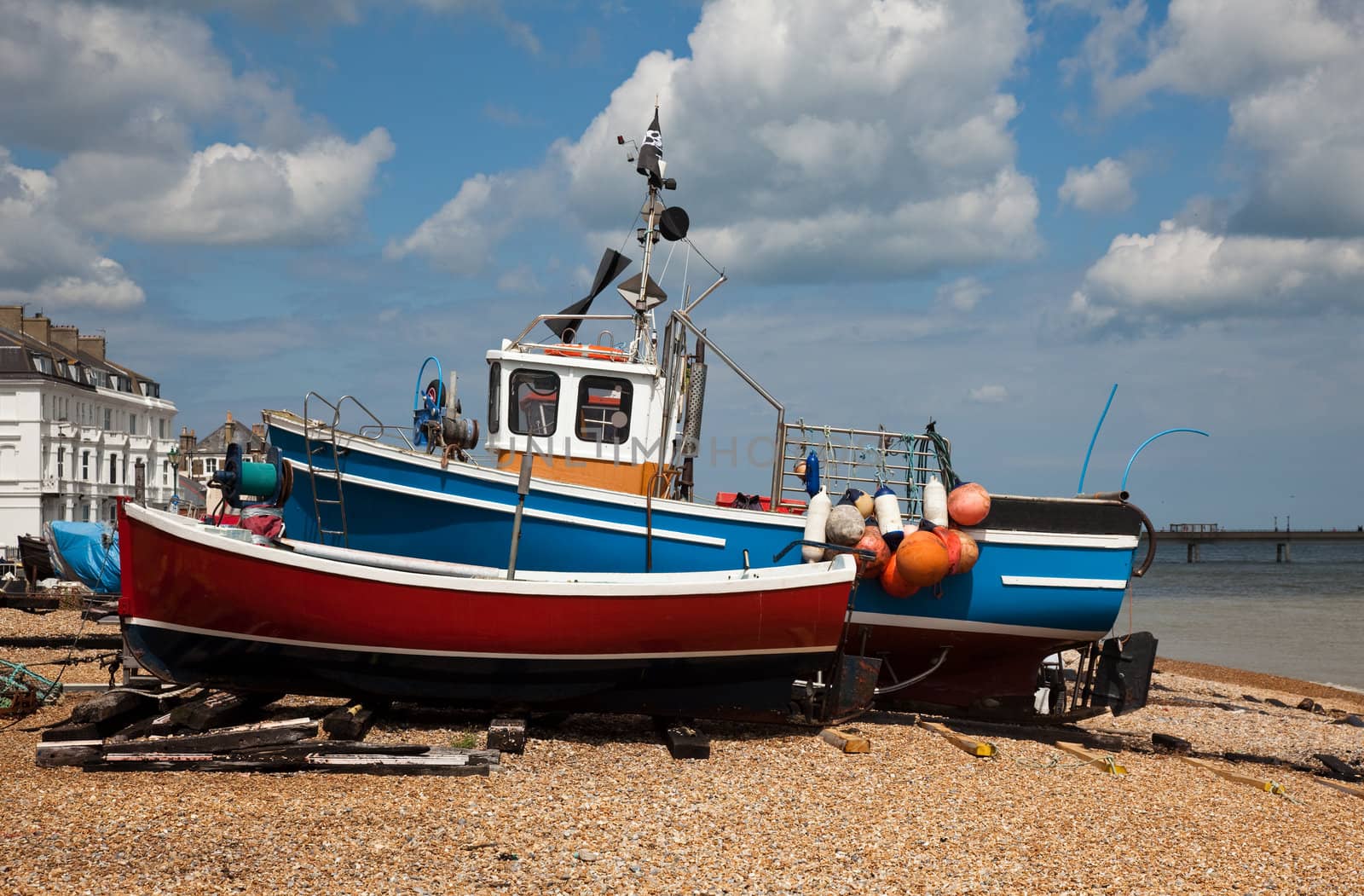 Old boats on Deal Beach by steheap