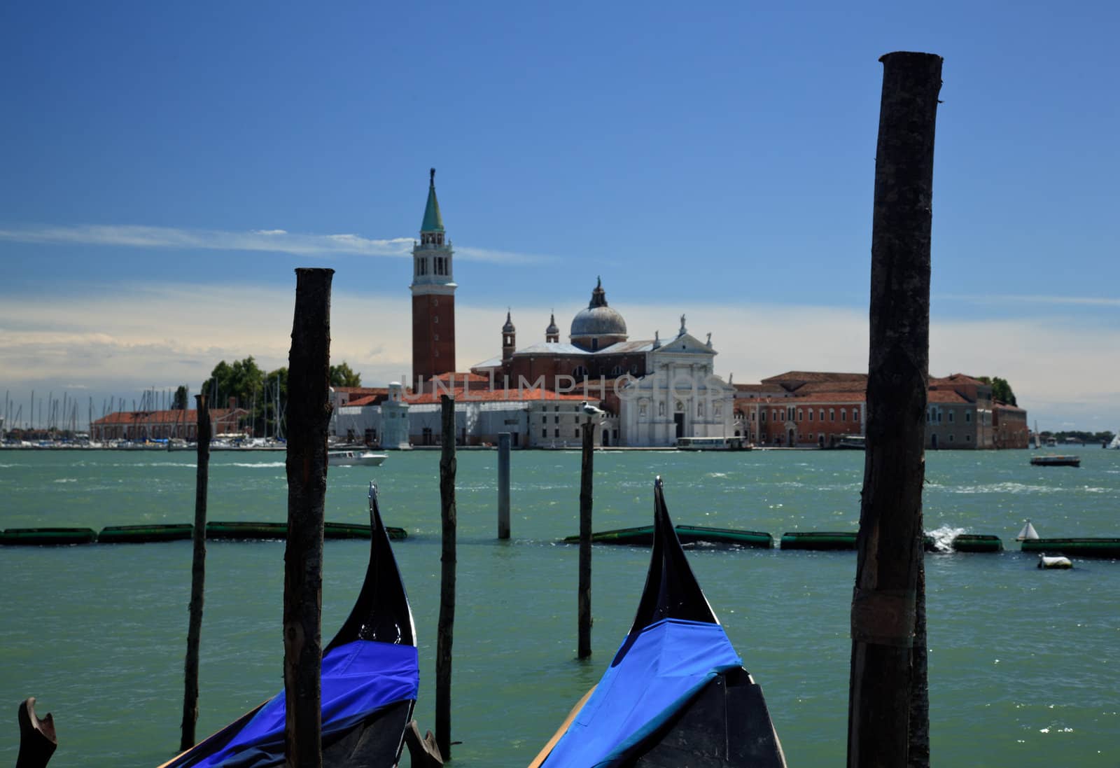 Basilica seen across Grand Canal from St Mark's Square in Venice