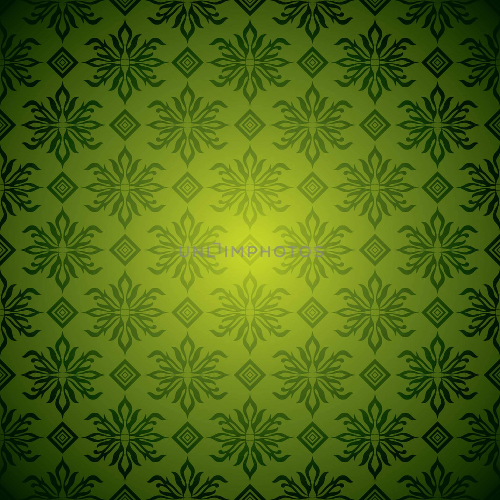 Green and yellow seamless wallpaper design with no join