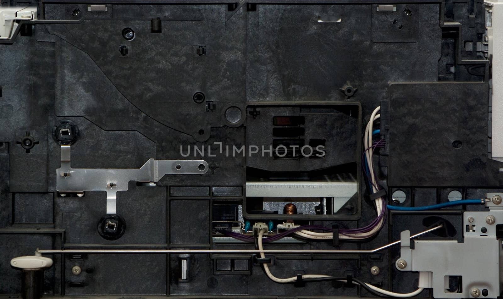 It's a part of the electronic interior of a laser printer