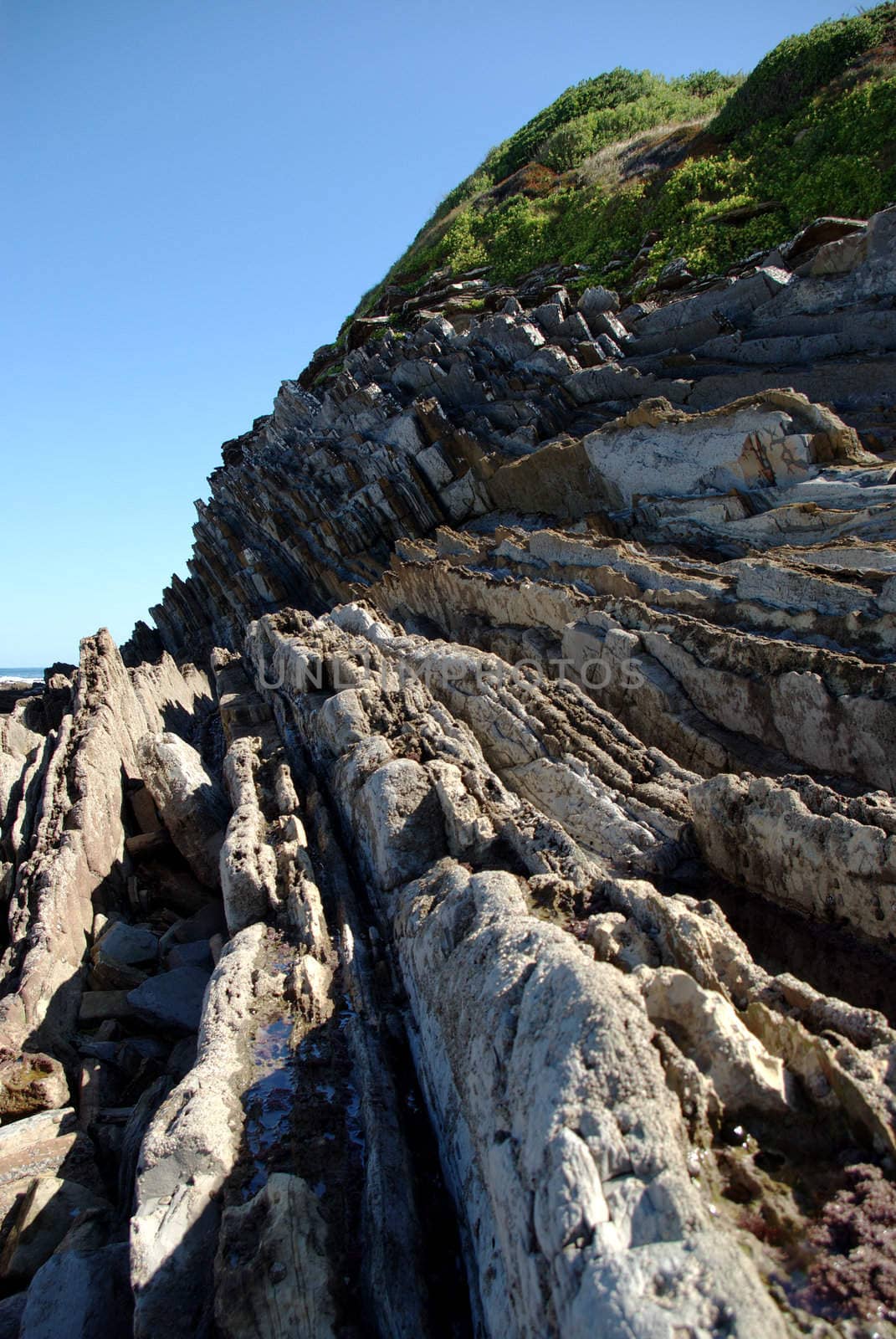 Remarkable cliffs on the french Atlantic coast near St Jean de Luz city