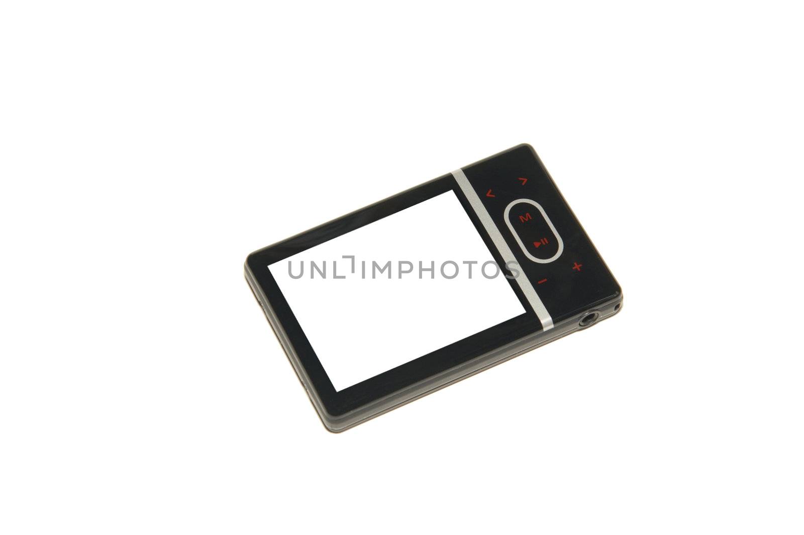 Black miltimedia player with blank screen