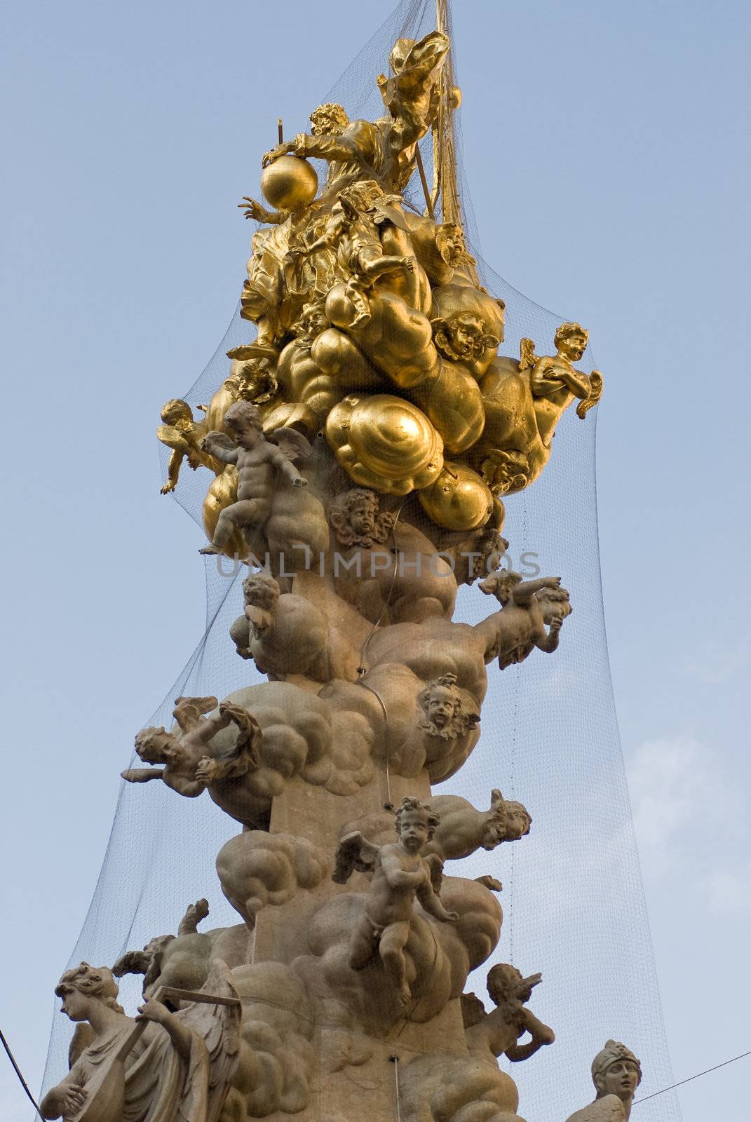 the famous pest column located in the first district of vienna am graben near the st stephens cathedral