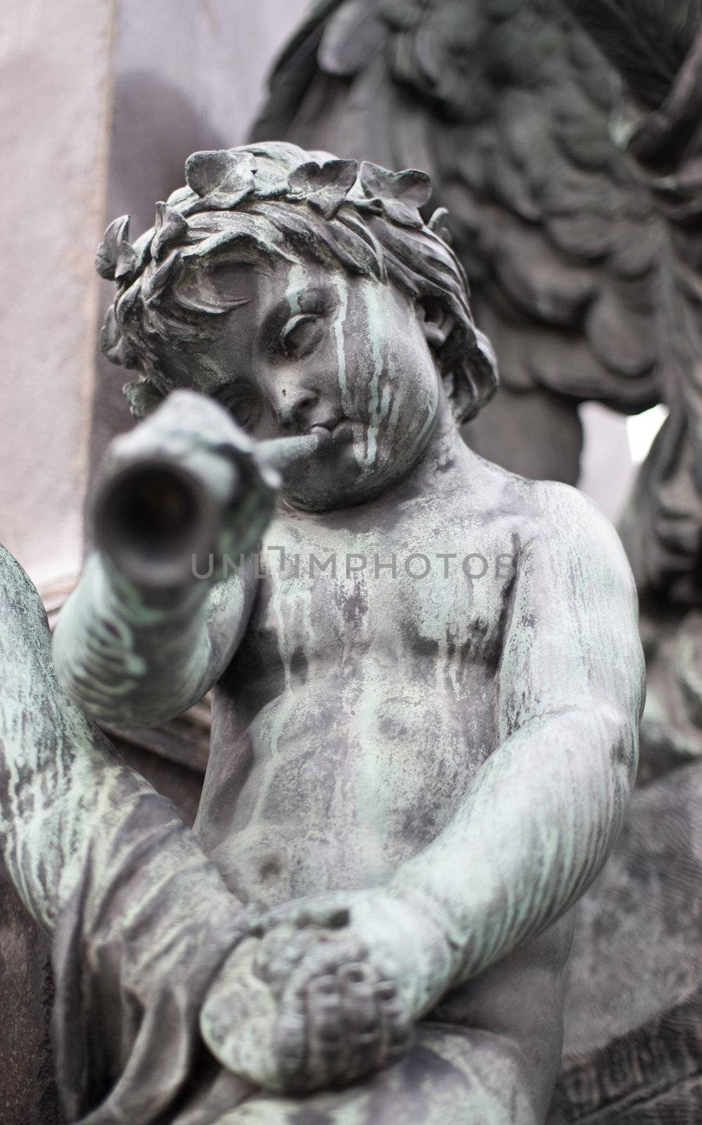 sculptures of musicians around the famous beethoven monument  which is located in the first district of vienna, the capital of austria