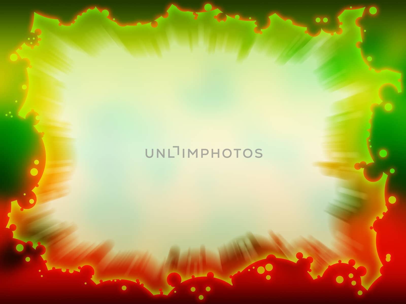 The fantastic green - red frame with blurred texture background