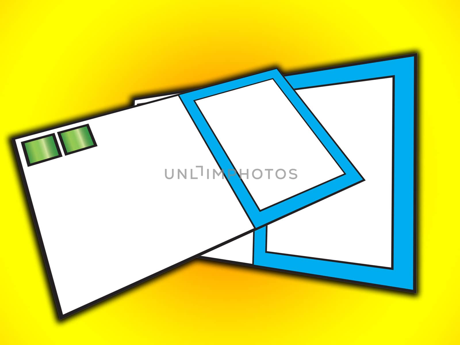 Blank customisable business cards.