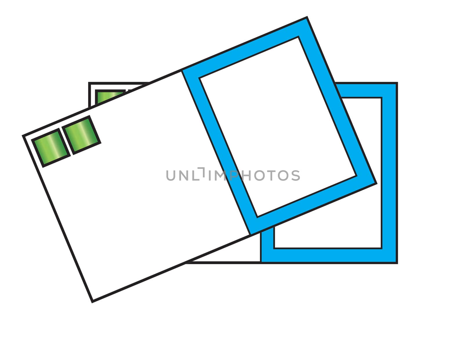 Blank customisable business cards.