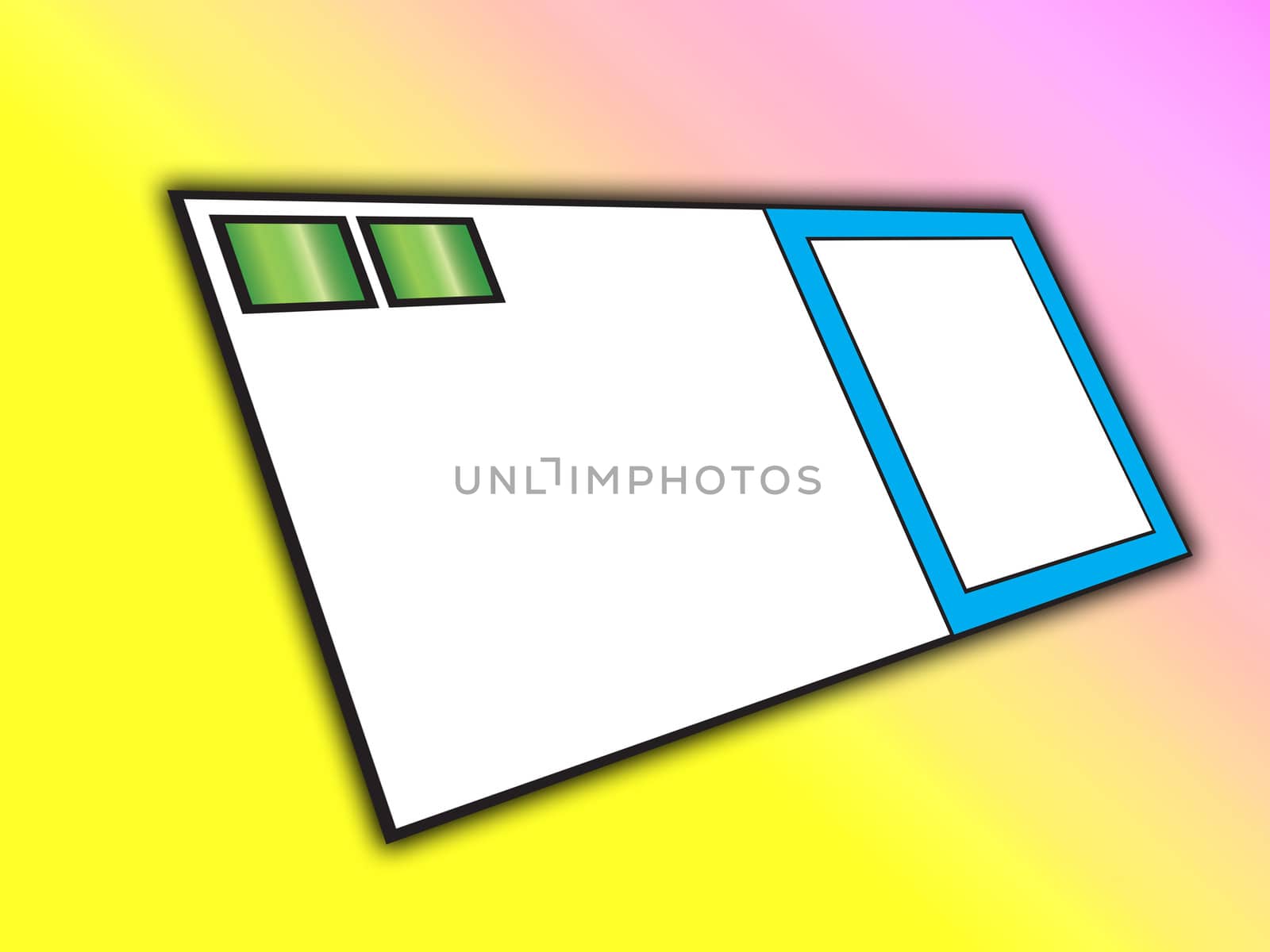 Blank business card with customisable space.