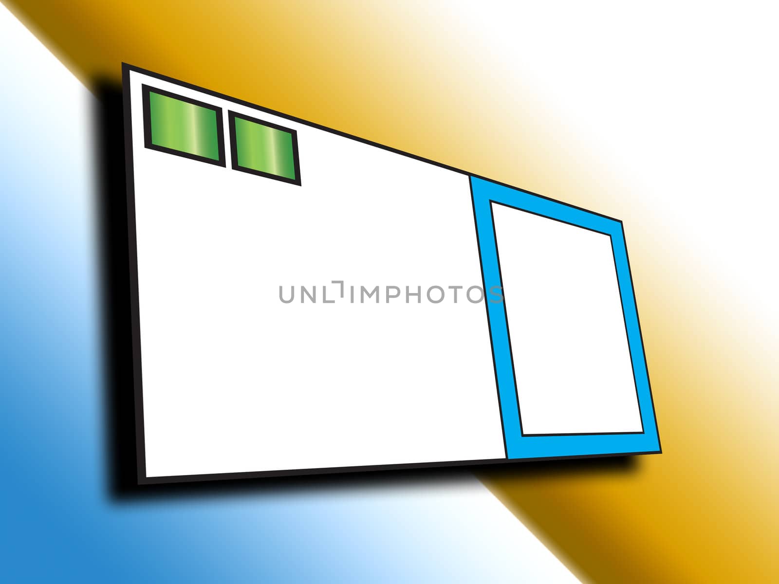 Blank business card with customisable space.