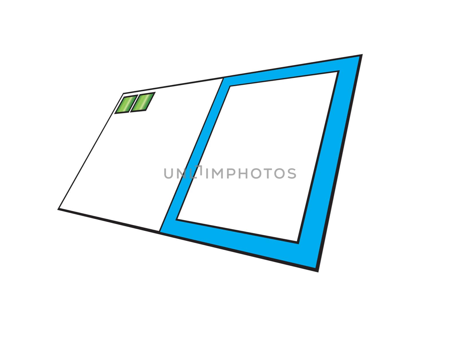 Blank business card with customisable space.