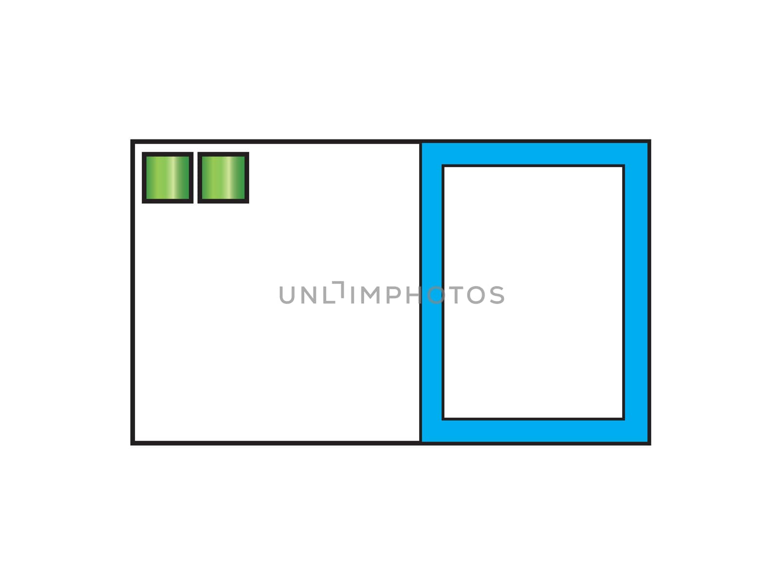 Blank business card with customisable space.