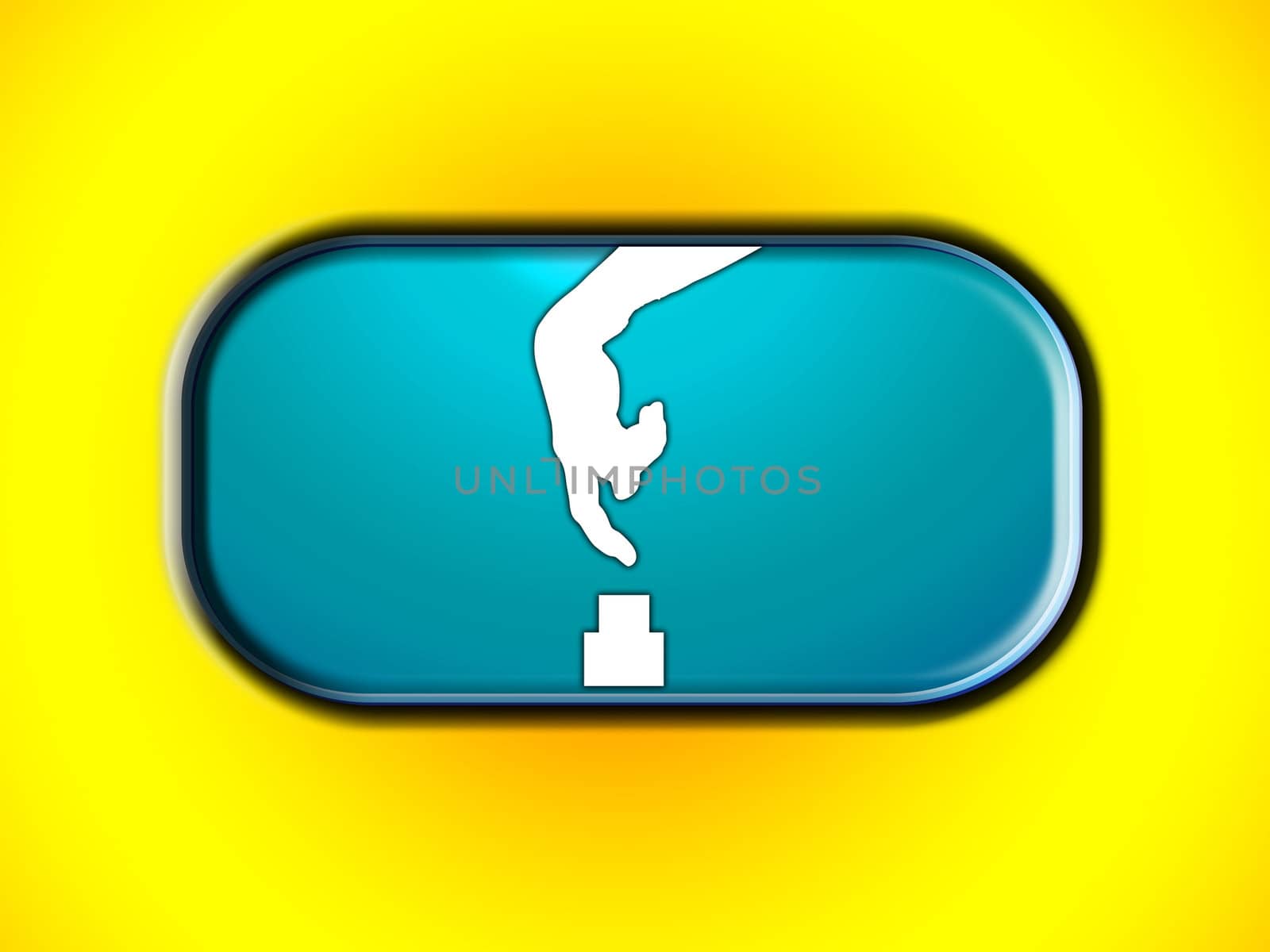 A button with a hand gesture on it..
