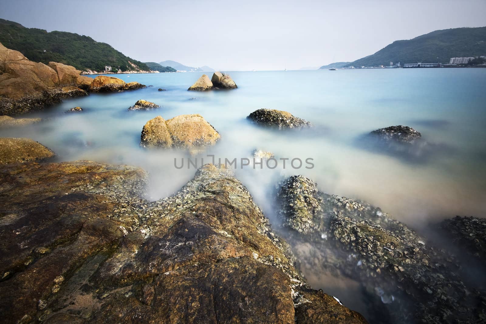 Rock and sea in hong kong