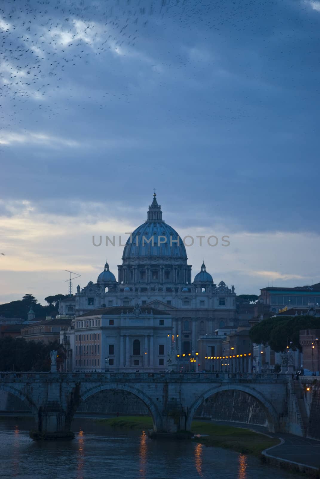 basilica of Saint Peter in the evening light