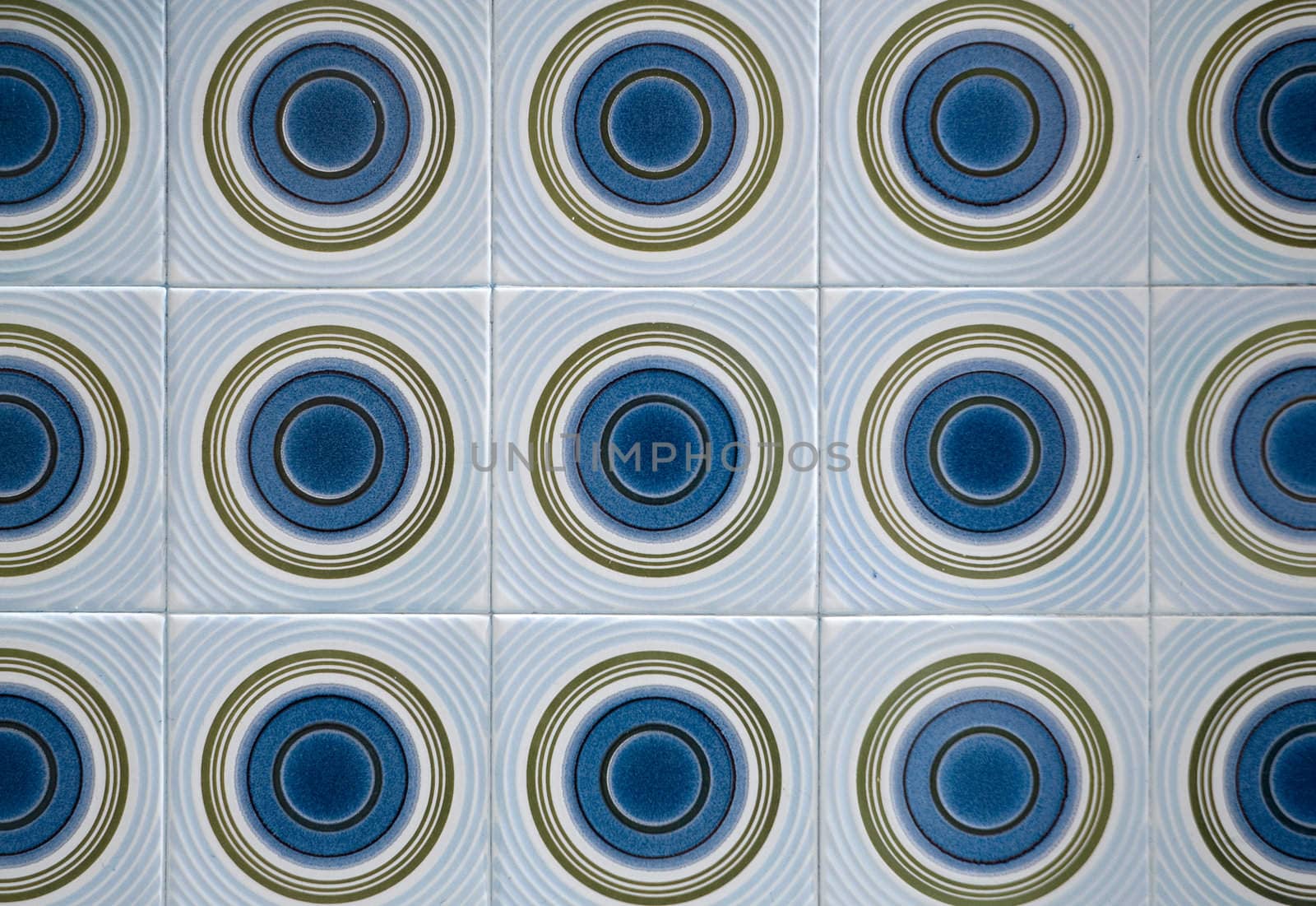 Detail of Portuguese glazed tiles.