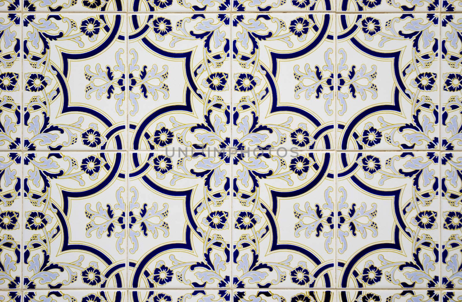 Detail of Portuguese glazed tiles.