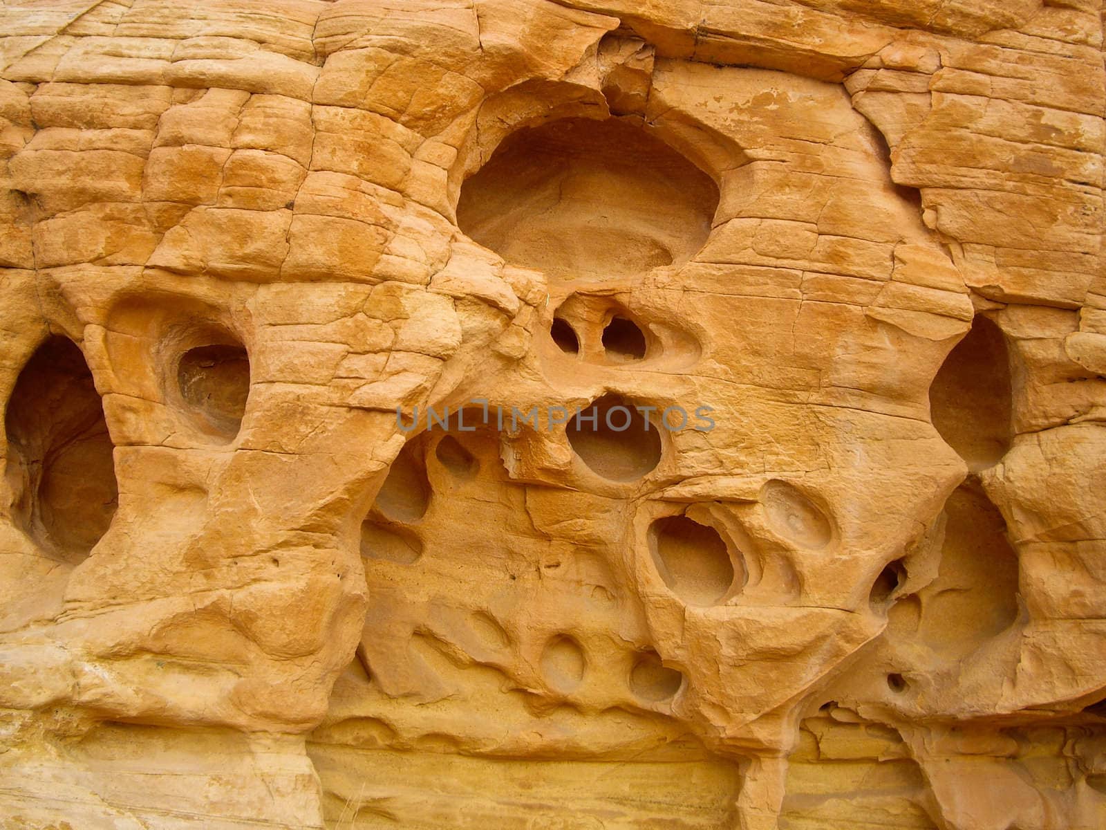 Erosion at work on sandstone formations
