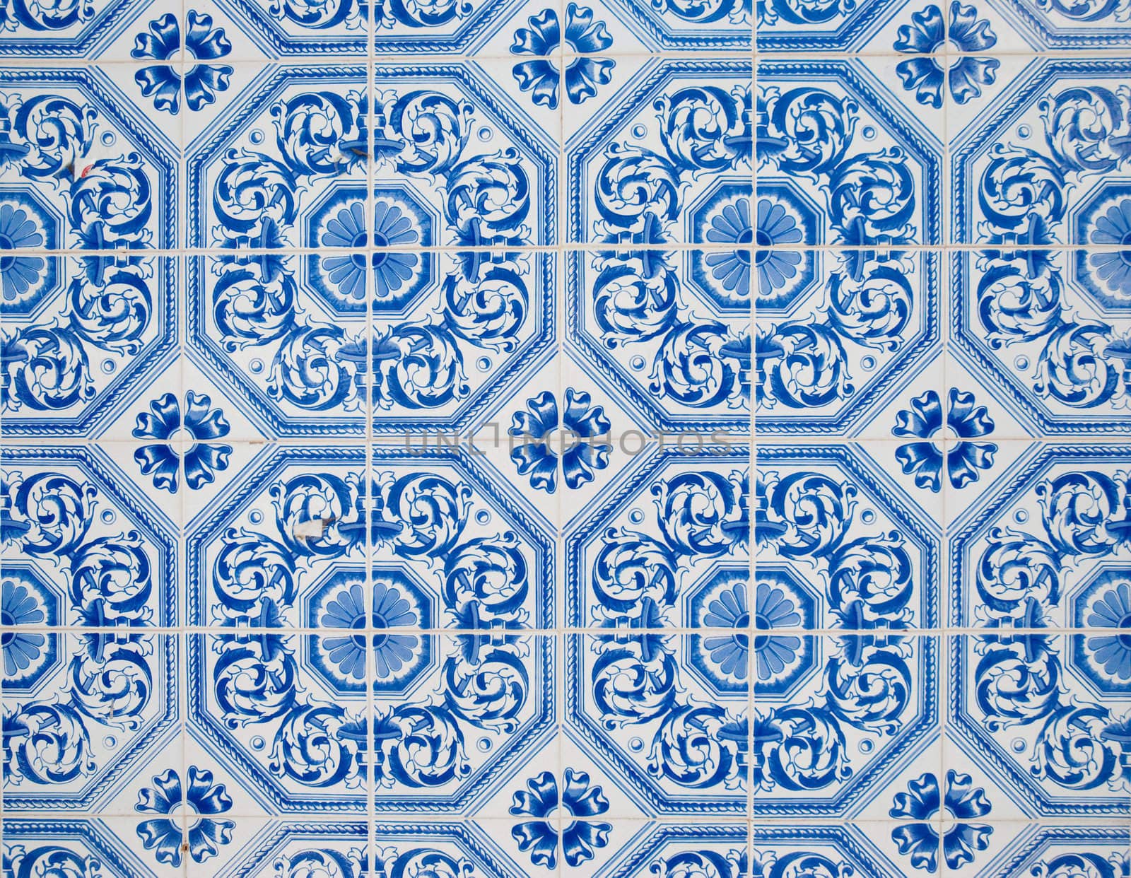Detail of Portuguese glazed tiles.