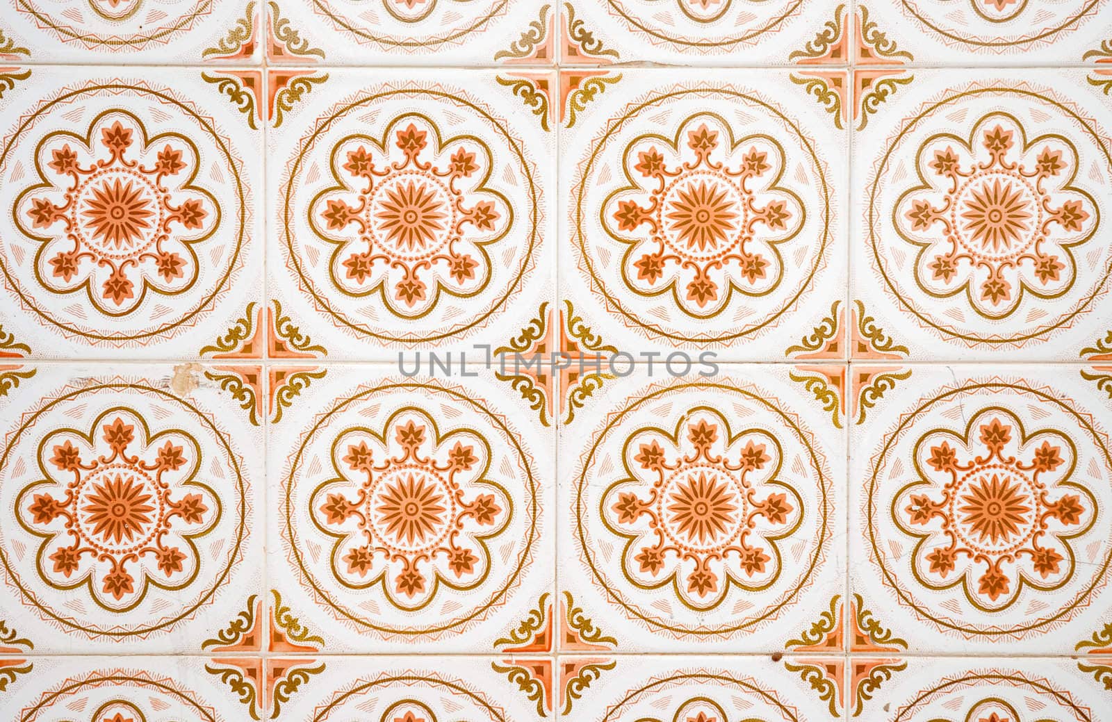 Detail of Portuguese glazed tiles.