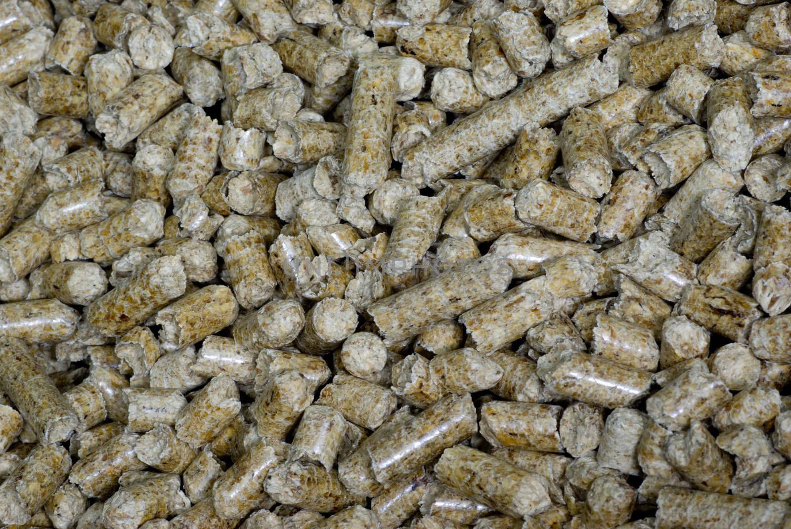 Lots of pellets for heating, ecological alternative to oil and coal.