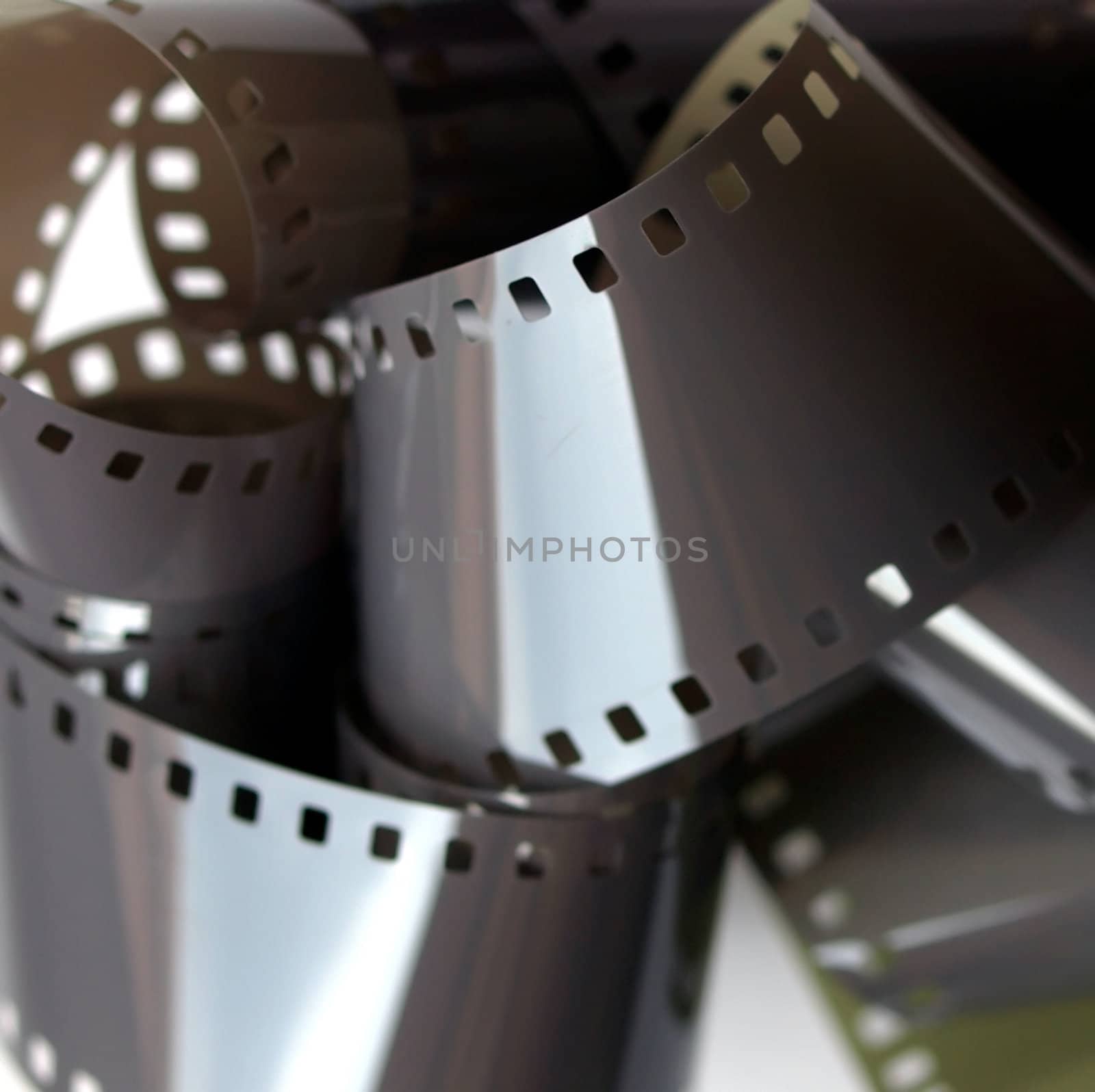 Motion picture film reel groove