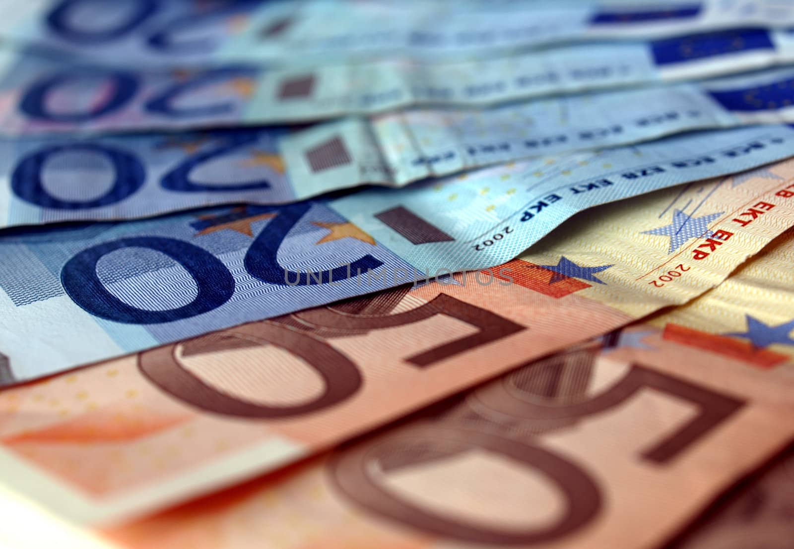 Euro banknotes money european currency