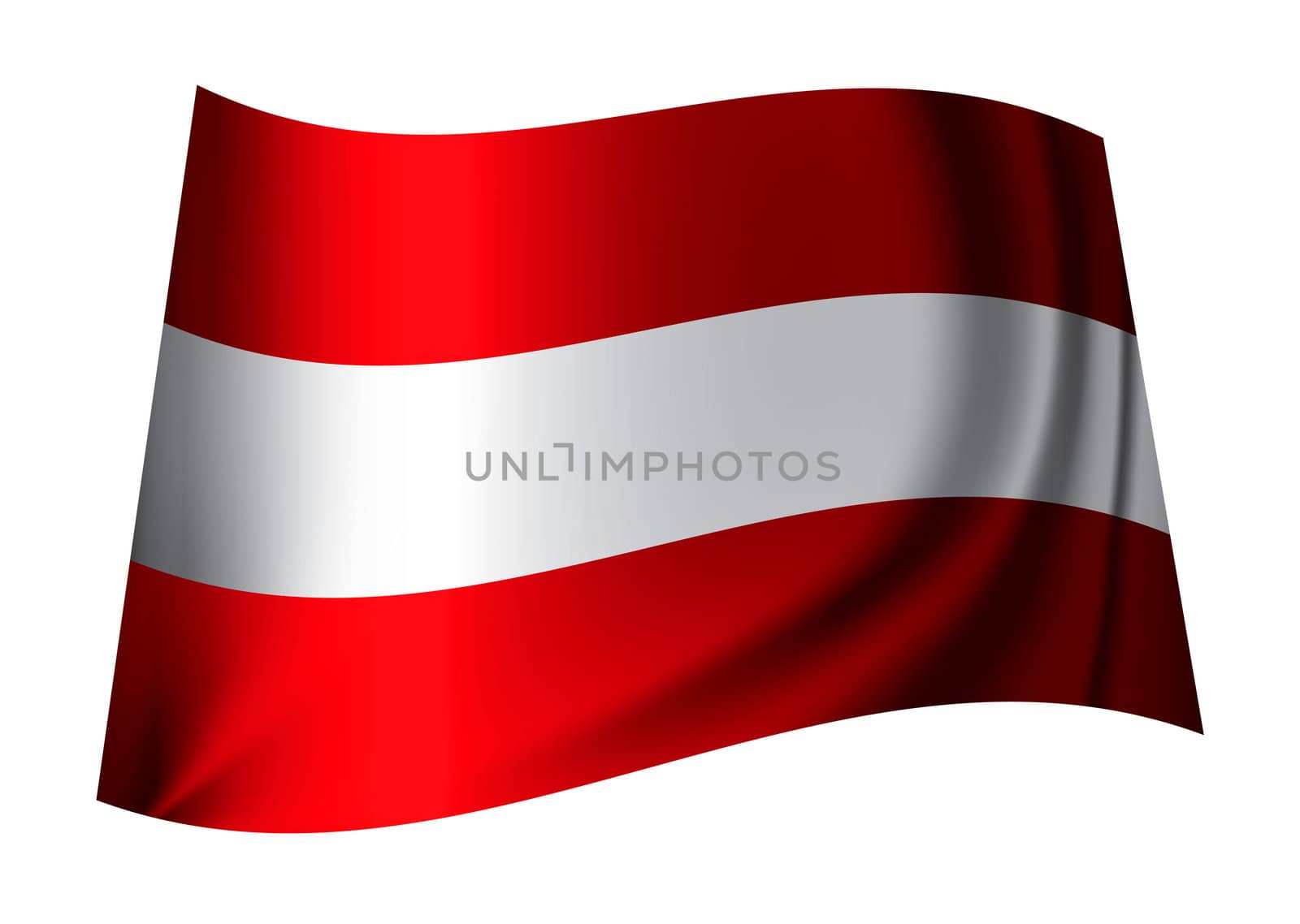 red and white austrian flag flying in the breeze