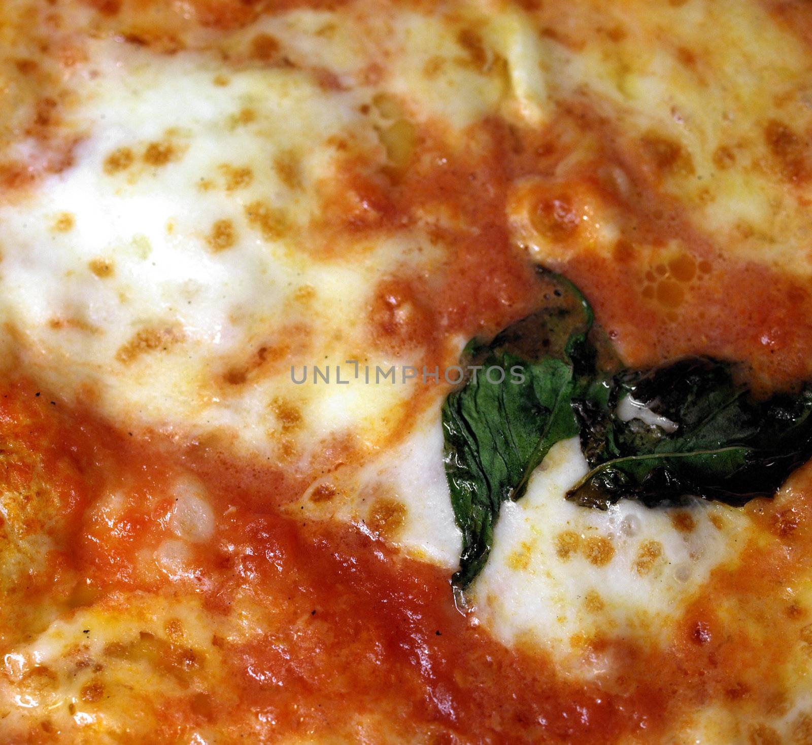 Detail of Italian Pizza Margherita background
