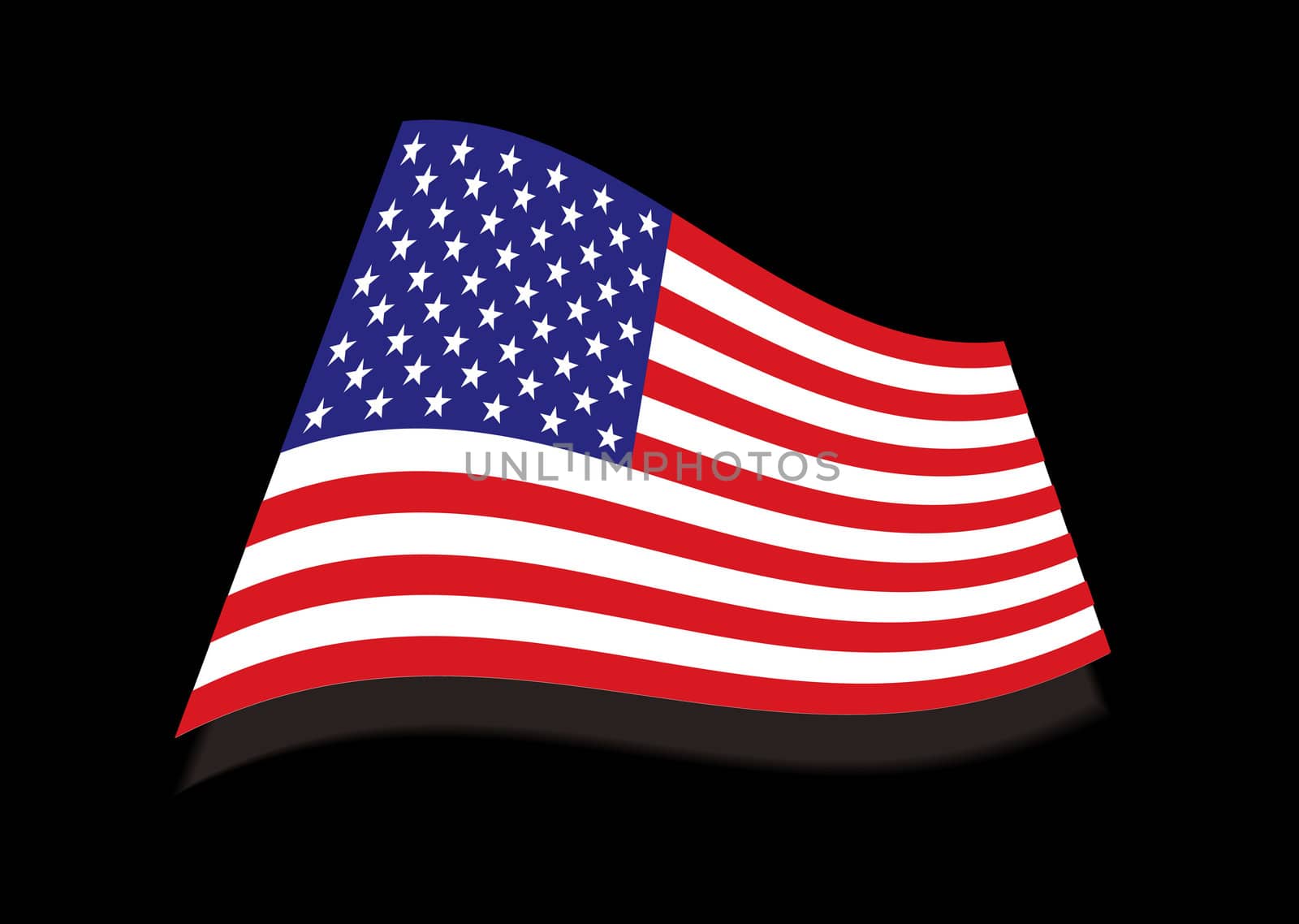 USA stars and stripes black flag by nicemonkey