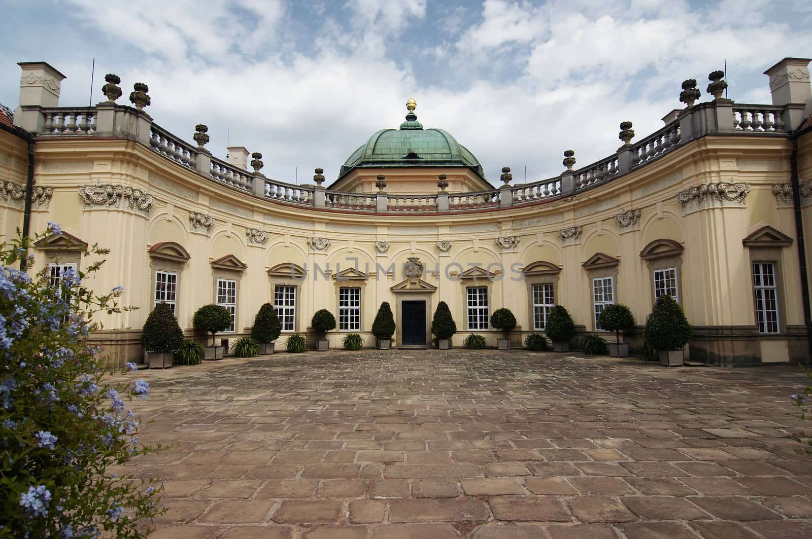 Buchlovice castle was built in style of Italian baroque at 1707, probably by architect Domenico Martinelli. Buchlovice castle is situated about 10 km to the west of Uherske Hradiste in south-east Moravia, Czech Republic.