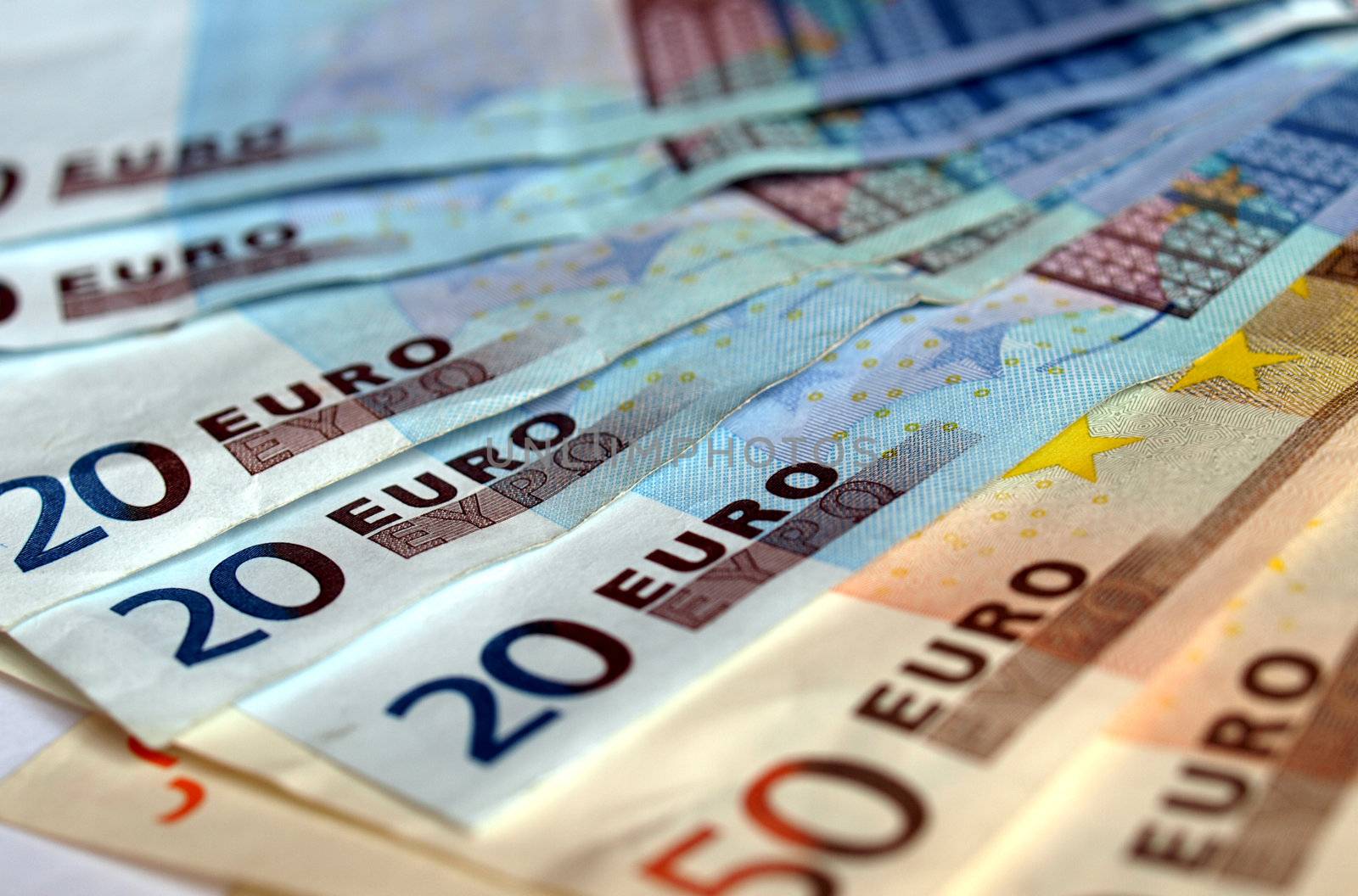 Euro banknotes money european currency