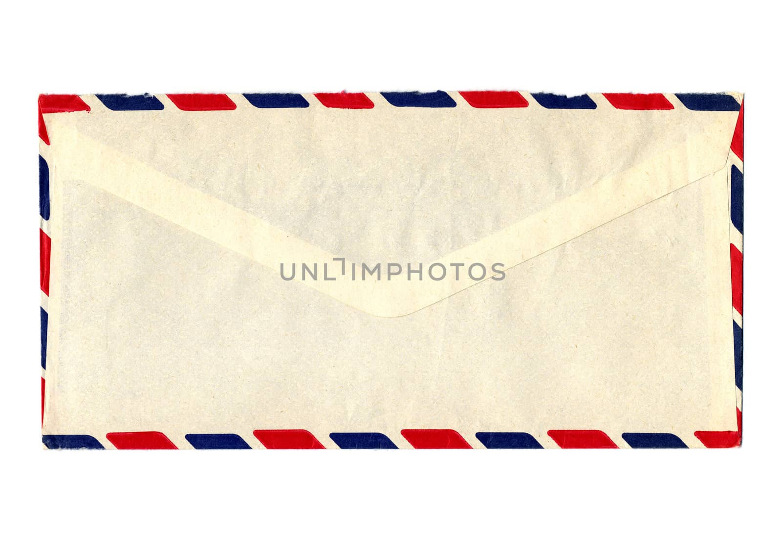 Airmail letter envelope isolated over white